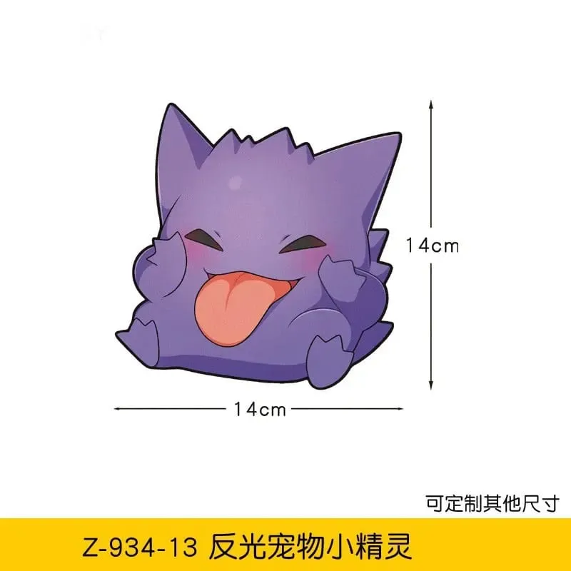 20 stile Pokemon bilklistermærker Anime figur Pikachu Gengar Eevee Charmander Sød tegneseriedukke Kreativt klistermærke Fødselsdagsgaver