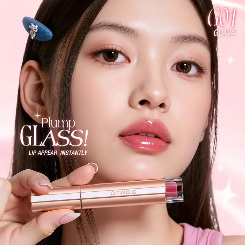 O.TWO.O 8pcs Lipstick Set Liquid Lip Gloss Glossy Finish High-Shine Long Lasting Moisturize Non-Stick Glassy Lipstick Makeup Set