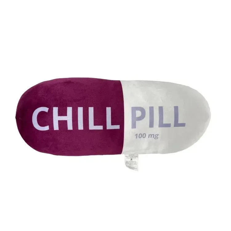 Funny Chill Pill Plush Pillow Cute Cartoon Stuffed Plushie Soft Sofa Cushion Hugging Doll Nap Sleep Pillow Birthday Gift — image 9