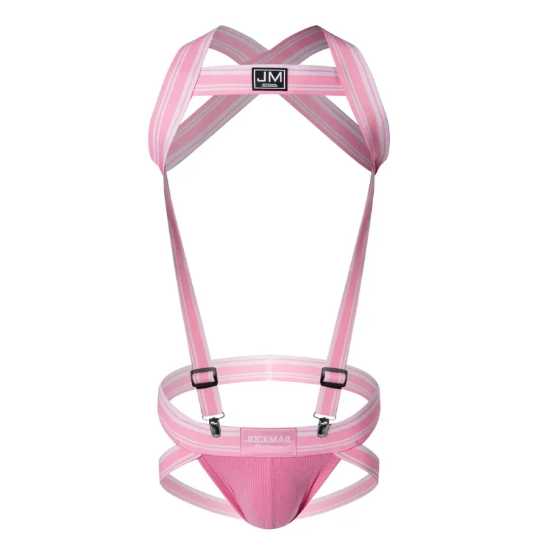 Body Harness Adjustable Elastic Band Detachable Split-type Cotton Men's Sexy Jockstrap Underwear Bodysuit Suspender Jumpsuits