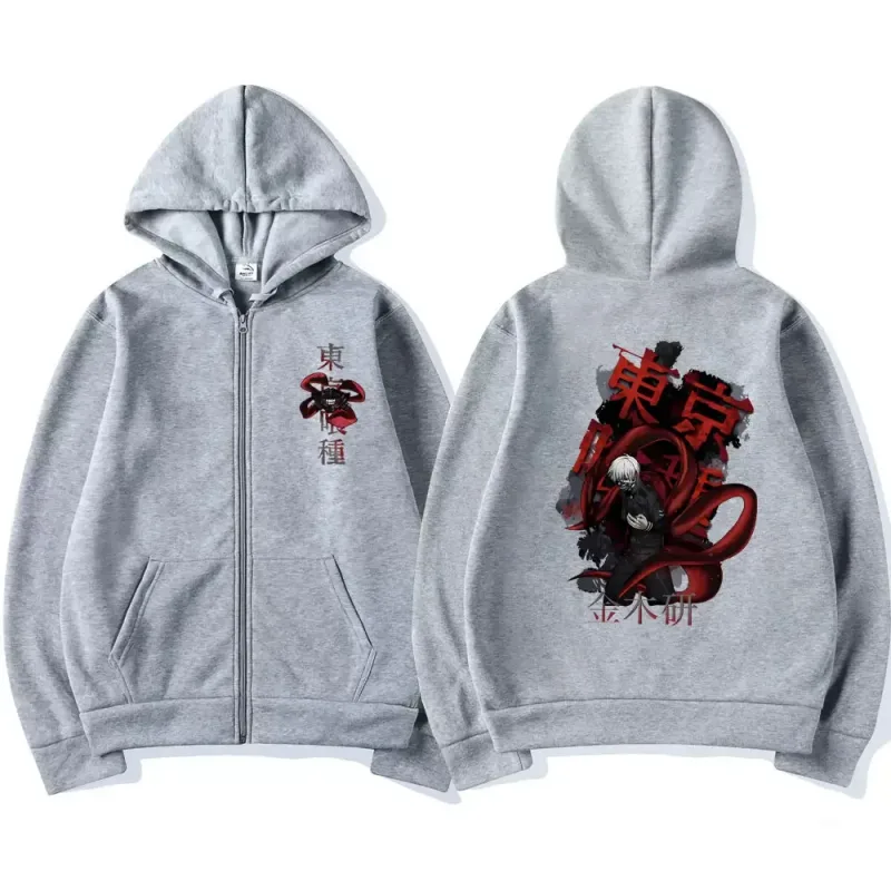 Anime Tokyo Ghoul Kaneki Ken Graphic Zipper Hoodie Men Women Casual Hooded Pullover Fashion Oversized Zip Up Sweatshirts Jackets — image 15