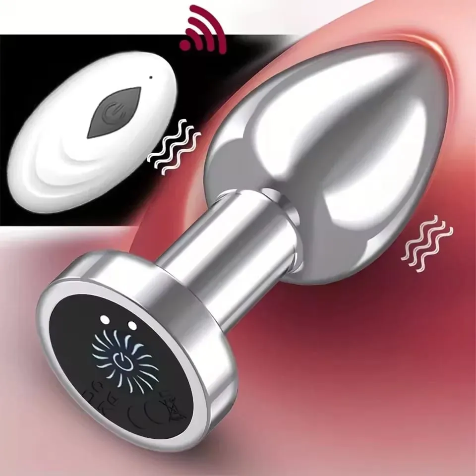 Powerful Anal Plug Vibrator for Men Women Female Vagina Remote Stimulator Prostate Butt Plug for Adult Couples Sex Toys