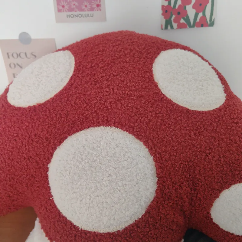 45x40cm Mushroom Pillow Soft Stuffed Plush Toys Simulated Mushroom Sofa Cushion Living Room For Home Children Girl Birthday Gift — image 5