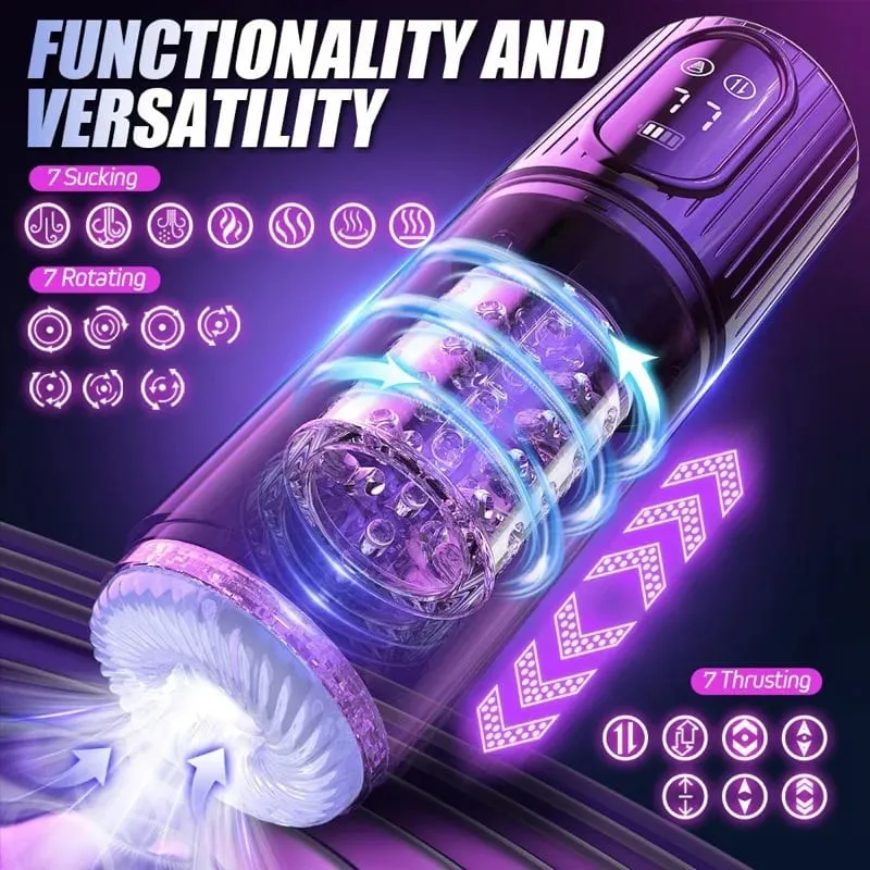 Automatic Thrusting Rotating Male Masturbator Cup Sucking Penis Pump Oral Simulatior Adult Sex Machines Erotic Products for Men — image 4