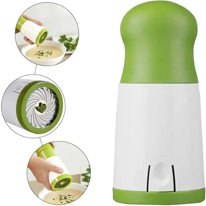 Manual Herb Grinder Spice Mill Parsley Shredder Chopper Vegetable Cutter Coriander Mincer Chili and Cilantro Kitchen Tool Gadget