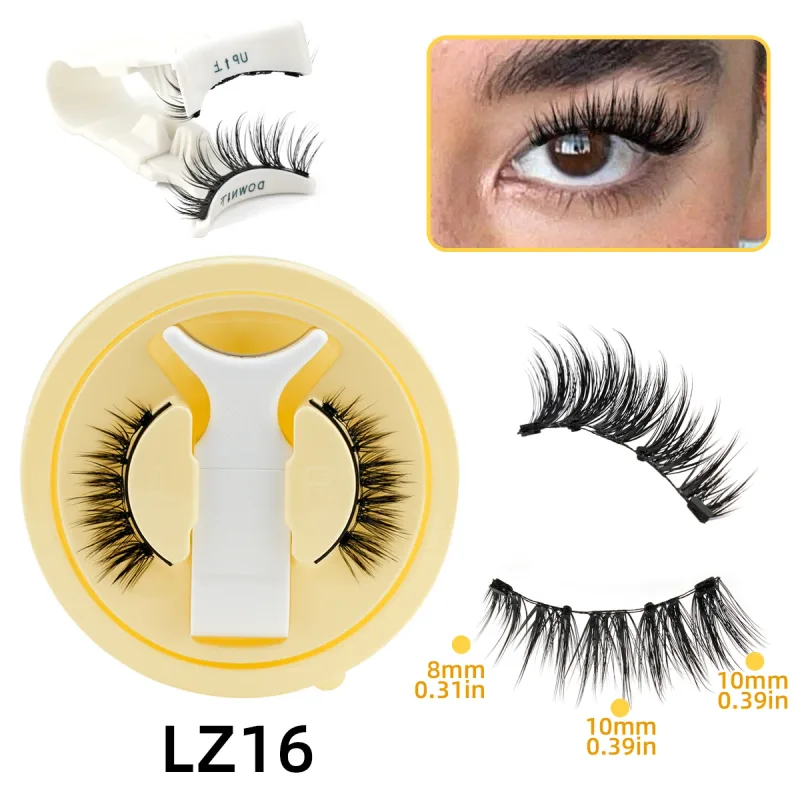1 Set Magnetic Eyelashes Reusable Cat Eye Magnetic Lash Cosplay Sensitive Eye Friendly Natural Curler False Lashes Make Up Tool