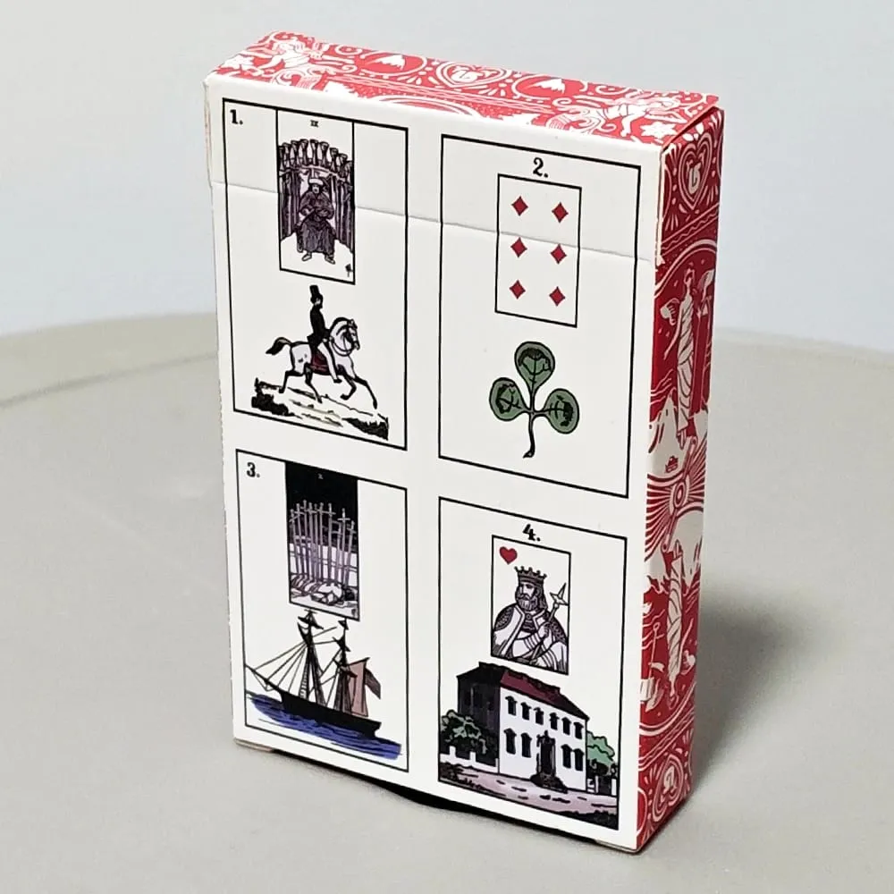 TheNew York Lenormand Deck – Historical 9*6cm 36-Card Divination Deck Vintage Style Cartomancy Cards Double-embossed