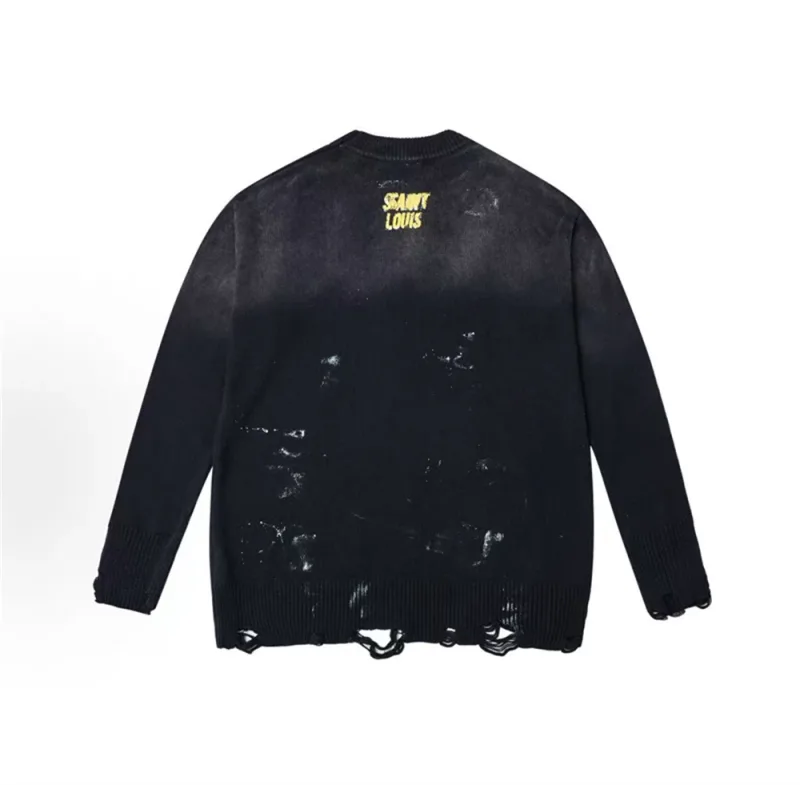 Autumn Winter New Saint Graffiti Print Vintage Washed High Street Casual Loose Cotton Versatile Hoodie Trendy Sports Top Men — image 4