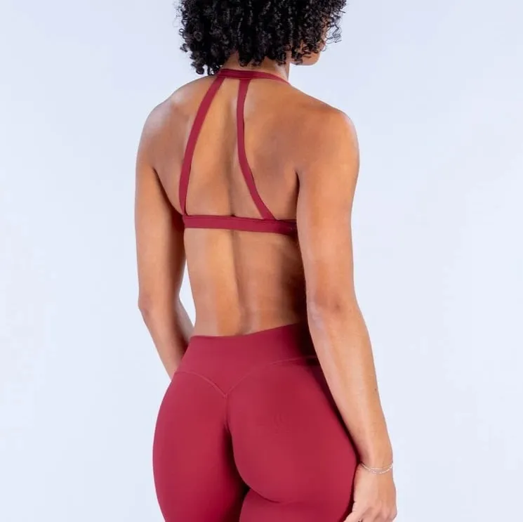 NO LOGO Double Shoulder Strap Sports Bra Fast-Drying Outdoor Running Fitness Top Backless Yoga Bra Women's