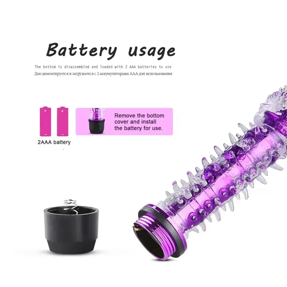Small Bald Vibrators G-Spot Vibrator for Women Realistic Jelly Dildo with Thorn Dragon Beard Clitoris Stimulator Adult Sex Toys — image 6