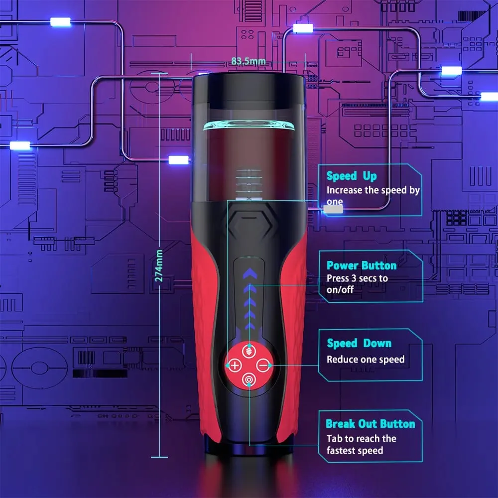 Telescopic Rotating Male Masturbator Automatic Mastubator Cup Vagina Masturbation Equipment Sex Toys for Men Adults Supplies