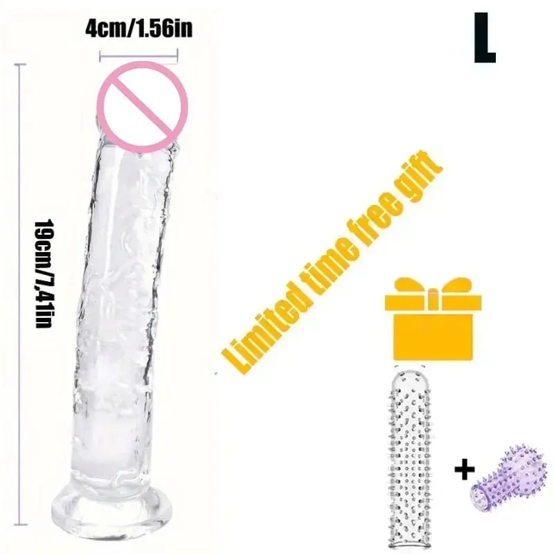 Transparent Soft Jelly Dildos Strong Suction Cup Female Anal Masturbator Clitoral Stimulator Big Dick Lesbian Women Sex Toys 18+ — image 10