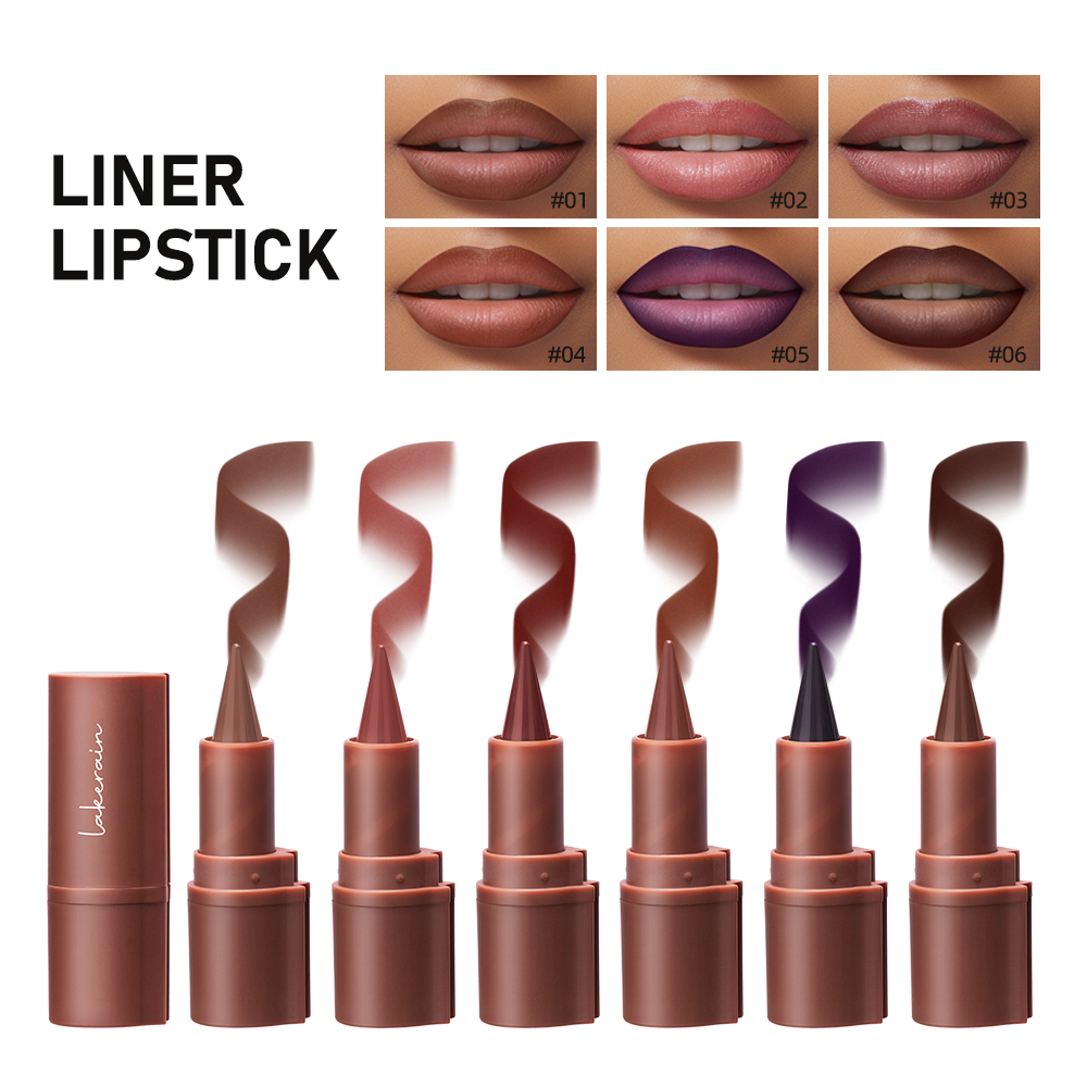 Lakerain Lip Liner Matte Nero Marrone Velluto Rossetto Impermeabile Non appiccicoso Contouring Tinta Lipliner Pastello Trucco labbra — image 3