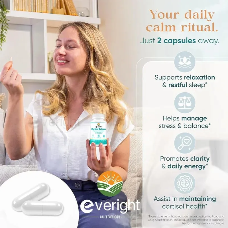 Cortisol Supplement na may Ashwagandha L-Theanine at Magnesium Glycinate – 14-in-1 para sa Stress Relief Mood Balance at Sleep Health — image 4