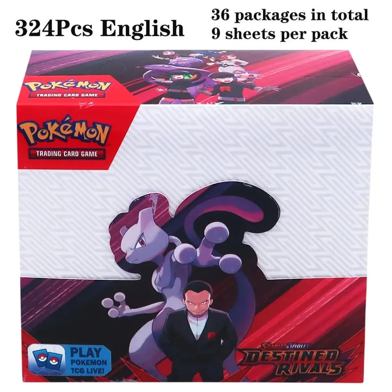 324Pcs Pokemon TCG: Sword & Shield Tempest Bonds Booster Box Trading Card Game Pokemon Card Kids Toys Board Game