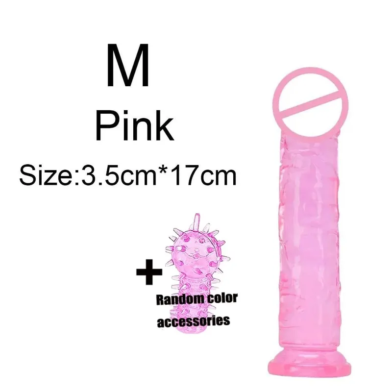 ราคาถูก Super นุ่มสมจริงผู้หญิงเร้าอารมณ์ Anal Big Dildo ดูดถ้วย Jelly Dick เพศของเล่น Clitori ช่องคลอด Masturbators อวัยวะเพศชาย — image 9