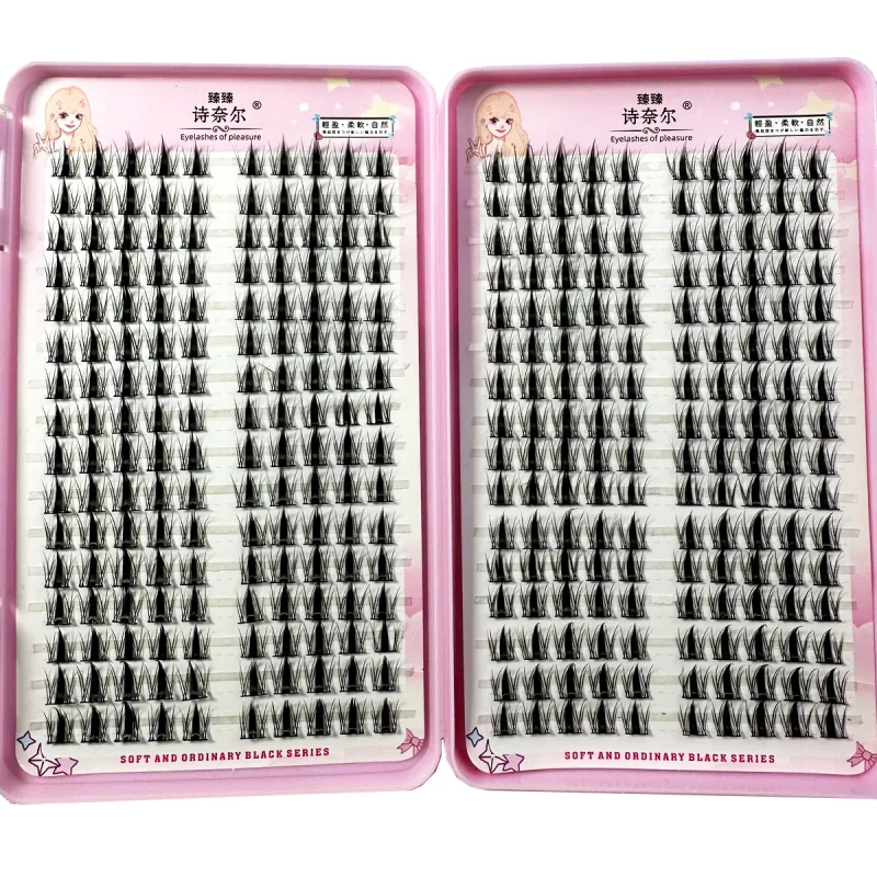 32Rows Fox Eye Manga Gugusan Bulu Mata Kucing Bulu Mata Individu Bulu Mata Individu Penampilan Semulajadi DIY Bulu Mata Lanjutan Jumlah Kluster Bulu Mata
