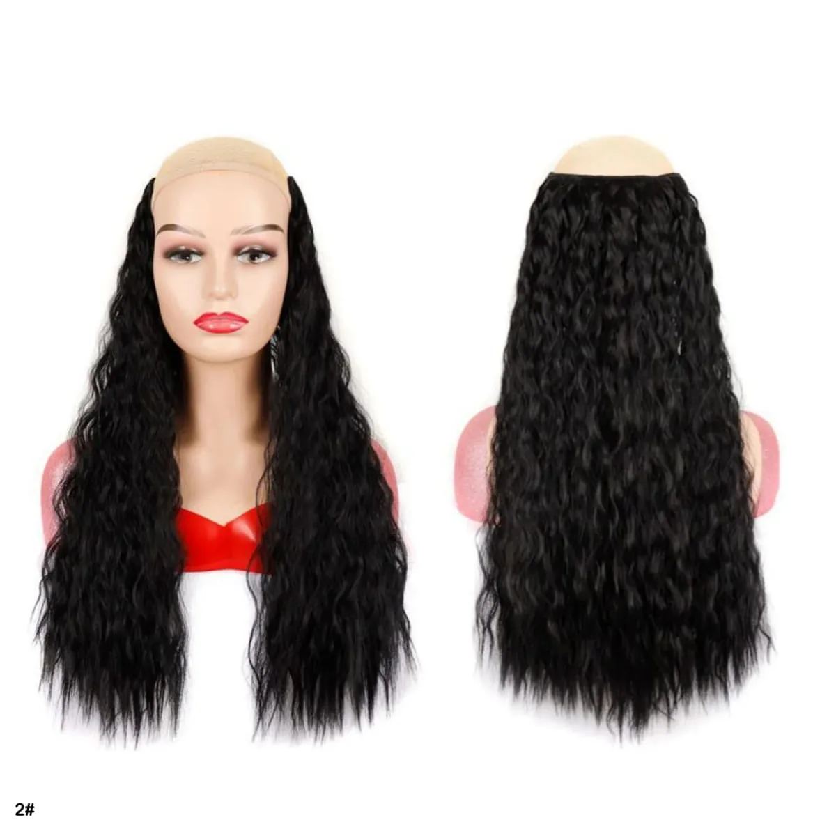 Synthetic Curly Hair Extensions Clip in One Piece 4Clips Deep Wave Long Hairpieces for Women Daily Use Party Hair Accessory — image 18
