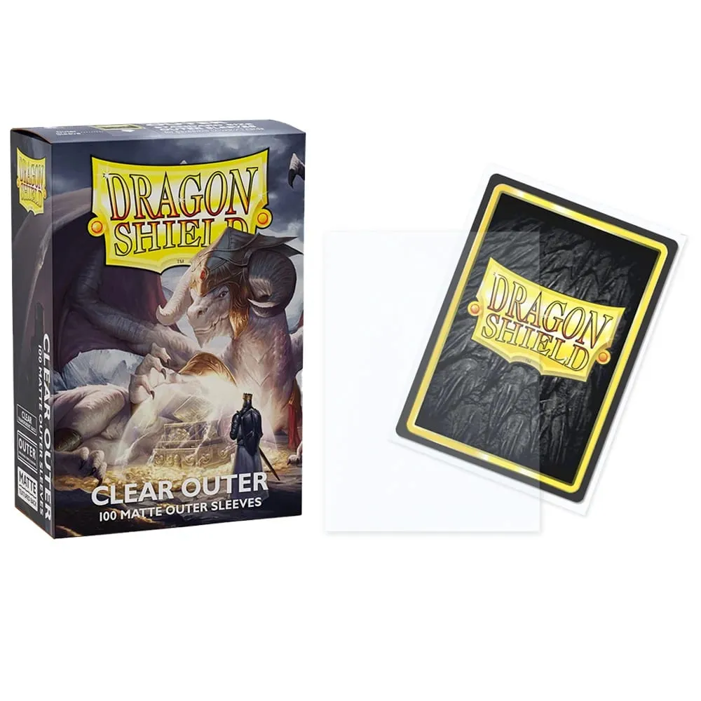 100ct claro exterior dragão escudo mangas de cartão fosco claro tcg tamanho padrão manga protetor de cartão tcg mgt/ptcg/fab cobre