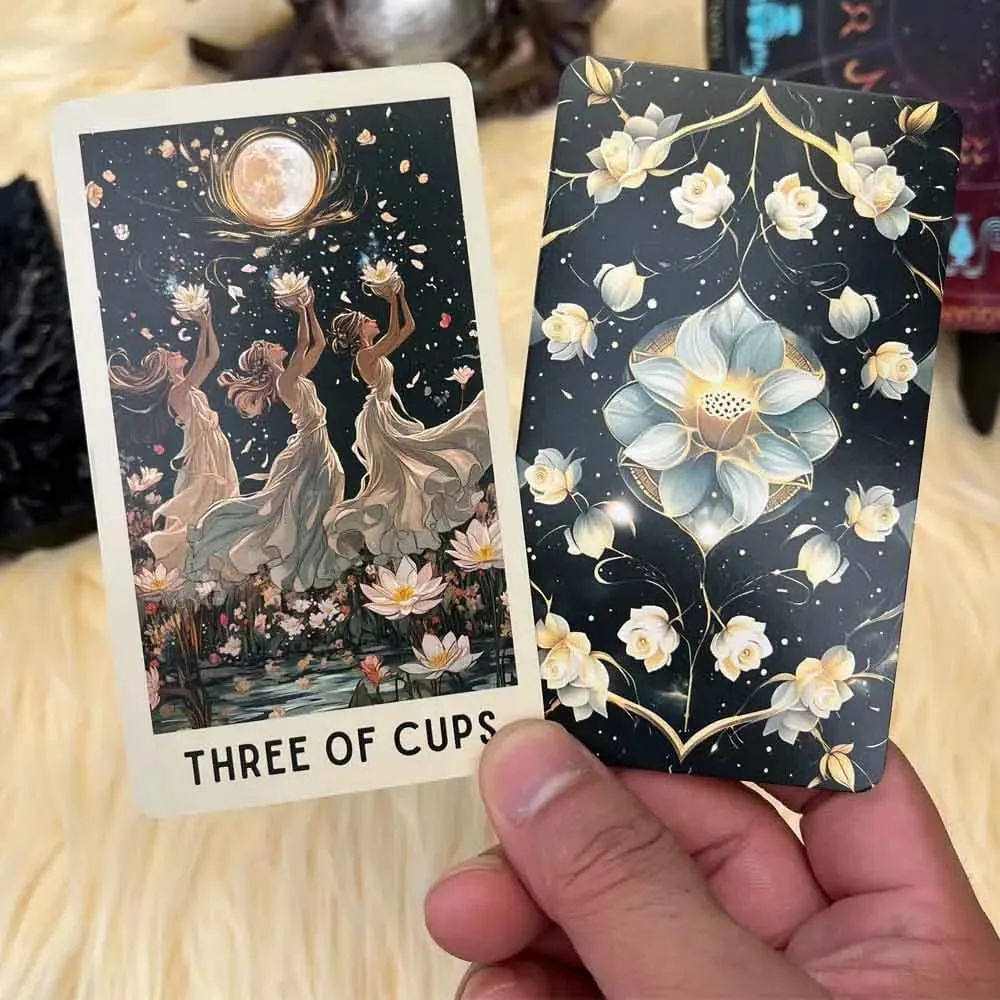 Ethereal Bloom Tarot Cards Deck 78 Pieces 13x8 Cm Trust Flower Theme Includes Paper Guide Card Games