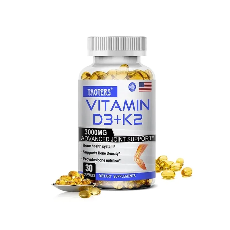 3000 mg Vitamin D3+K2 Gesundheitsergänzung – Kalziumergänzung für Knochenpräzision und allgemeine Gesundheit