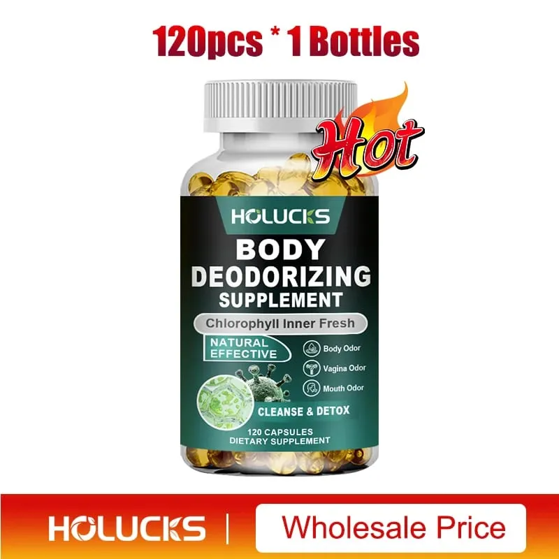 Chlorophyll Capsules Supplement Body Deodorizing Deos & Cleanse Digestion Support for Gut & Skin Health — image 9