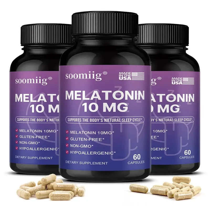 Melatonin 10mg Gummies & Capsules 30/60/120pcs - Fall Asleep Naturally Fight Insomnia Support Immunity & Improve Rest Quality — image 10