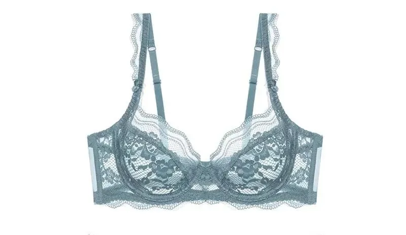 Hàng Mới Về Nữ Siêu Mỏng Victoria Ren Push Up Bộ Nội Y Mềm Mại Tập Hợp Nâng Unpaddle Thoải Mái Thoáng Khí Bộ Đồ Lót Ren