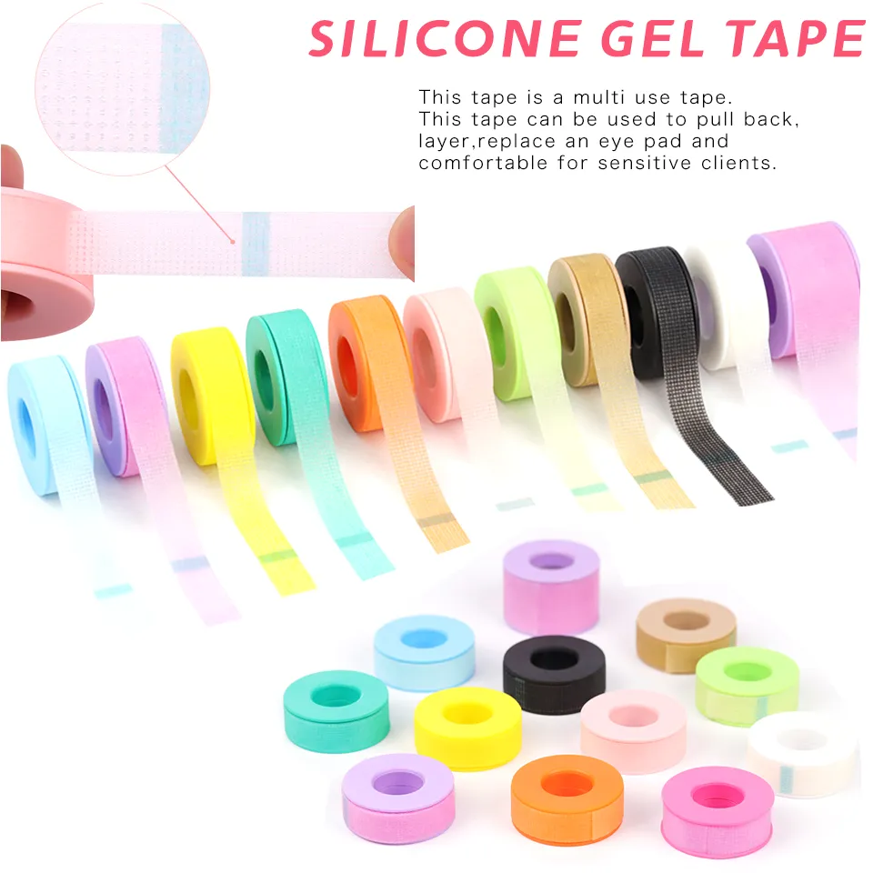 20Rolls/Lot Silicone Gel Tape for Lash Extension Sensitive Skin Multi Use Non-Woven Breathable Under Eye Pad Patches Makeup Tool — image 3