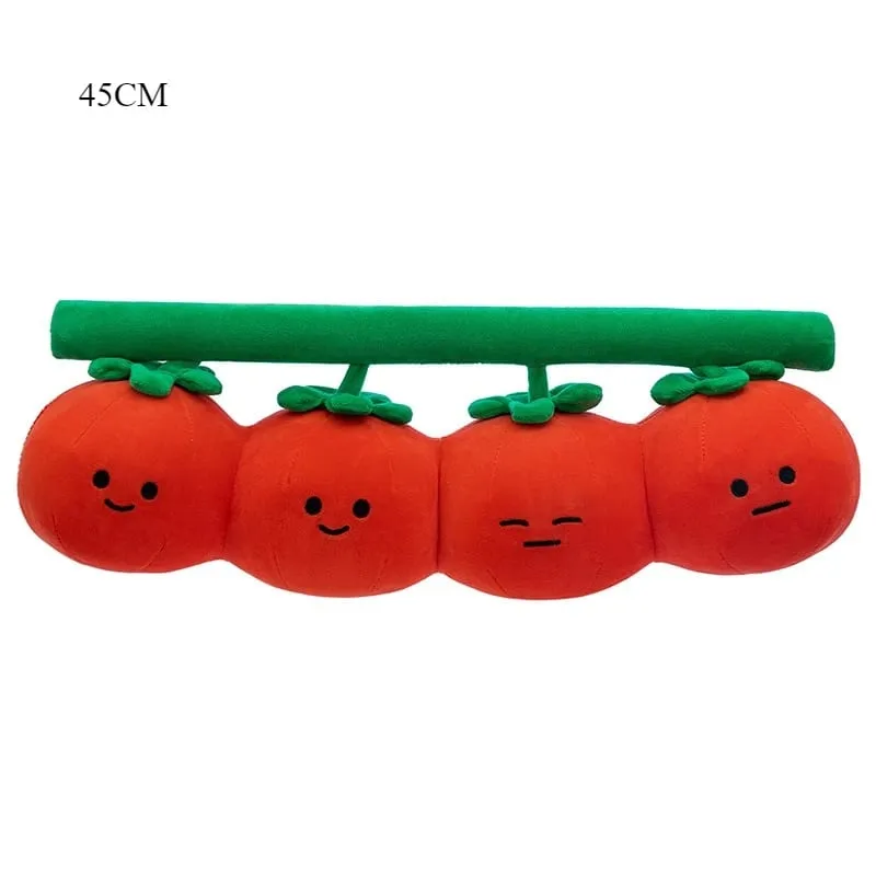 New fun tomato plush toy cute tomato doll for children's leg throw pillow large doll