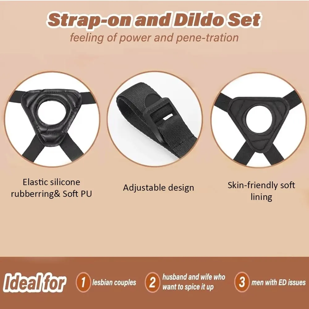 Silicone Strapon Dildo For Lesbian Gay Panties Wearable Massager Penis G-Sport Realistic Adult Sex Toys Suction Cup Anal Plug