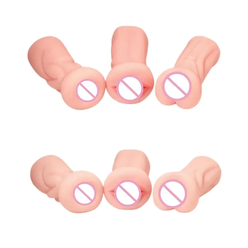 Soft TPE Aircraft Cup Male Stroker with Oral Vaginal Anal Textures Realistic Pocket Pussy Training Sex Toy for Men — image 1