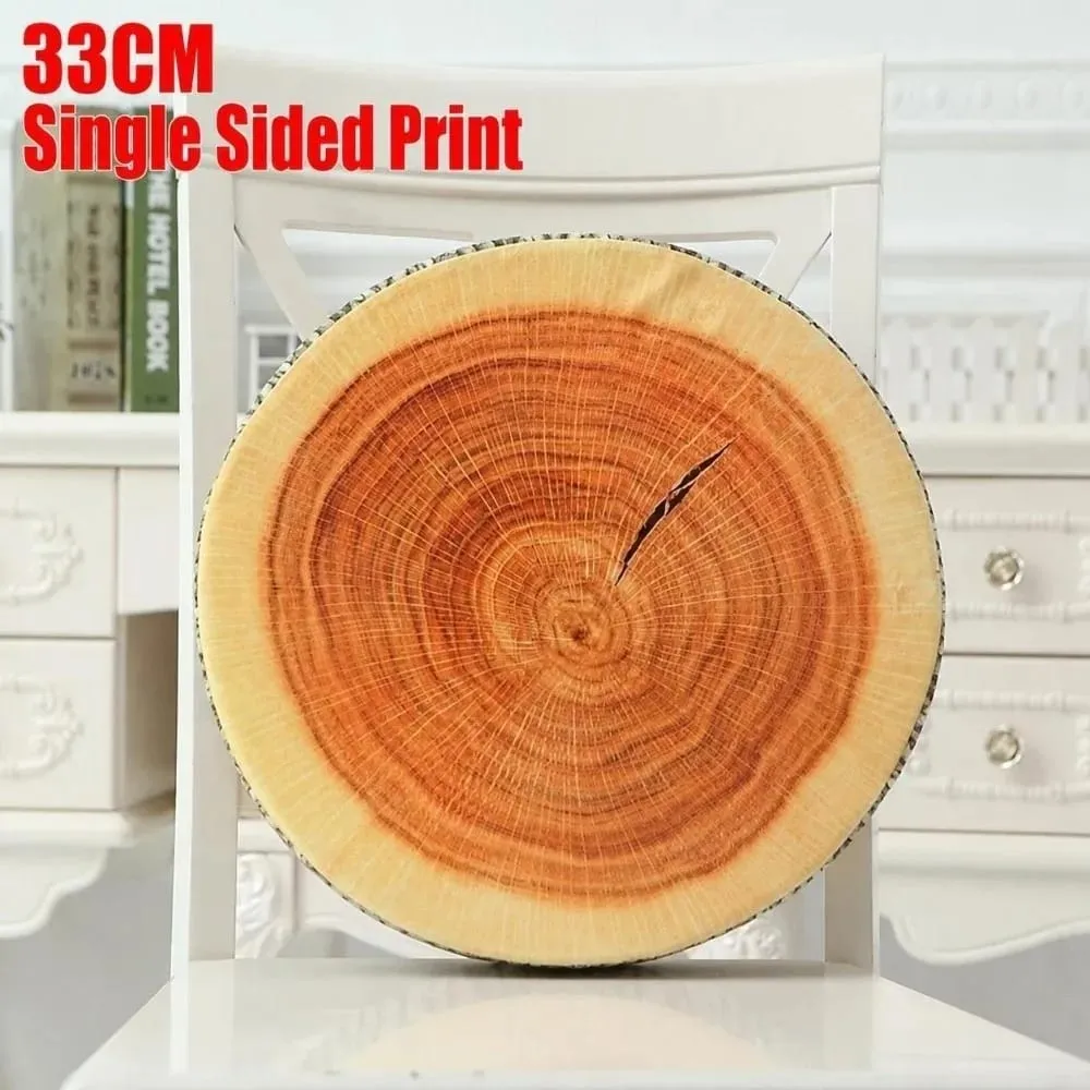 Creative Round Fruit Pillow Fruit Slice Print Simulation Throw Pillow Stuffed Inner Plush Fabric Plush Pillow Office Rest
