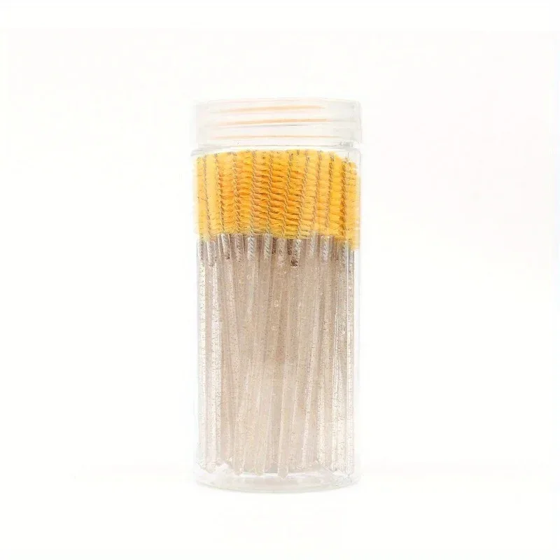 50pcs Disposable Mascara Wand Eyelash Brush Crystal Eyebrow Shaper Brush For Eyelash Extension Makeup Brushes Applicators