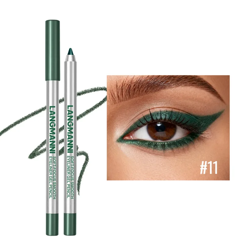 Matita gel per eyeliner brillante perlescente, impermeabile e resistente al sudore, a lunga durata, liscia e facile da colorare, trucco per gli occhi delle donne