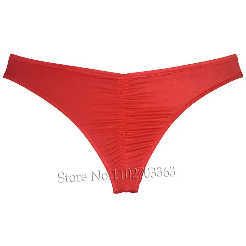 Men's Bikini Briefs Triangle Underwear Pucker Back Micro Briefs Elastic Shiny Summer Low Rise Beach Briefs Sexy Silky Smooth — image 8