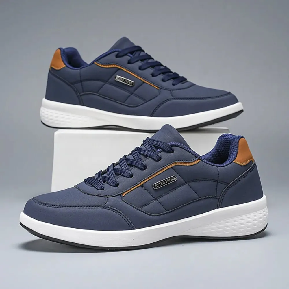 New Breathable Leather Men Shoes Lightweight Comfortable Men Sneakers Fashions Lace Up Casual Shoes Flat Shoes Zapatillas Hombre — image 8