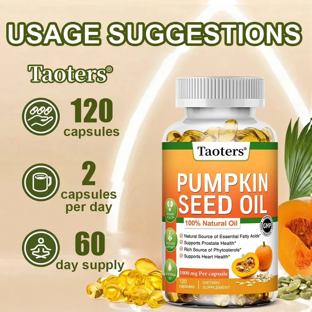 Pumpkin Seed Oil Capsules - Promotes Hair Growth Urinary Tract and Prostate Health Cardiovascular Support | Non-GMO — image 6