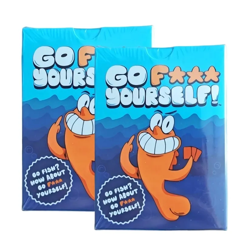 Jogo de cartas Go Fish para você mesmo, presente divertido de mordaça, jogos de tabuleiro hilariantes com um jogo de festa de interação familiar noturna para mais de 2 jogadores