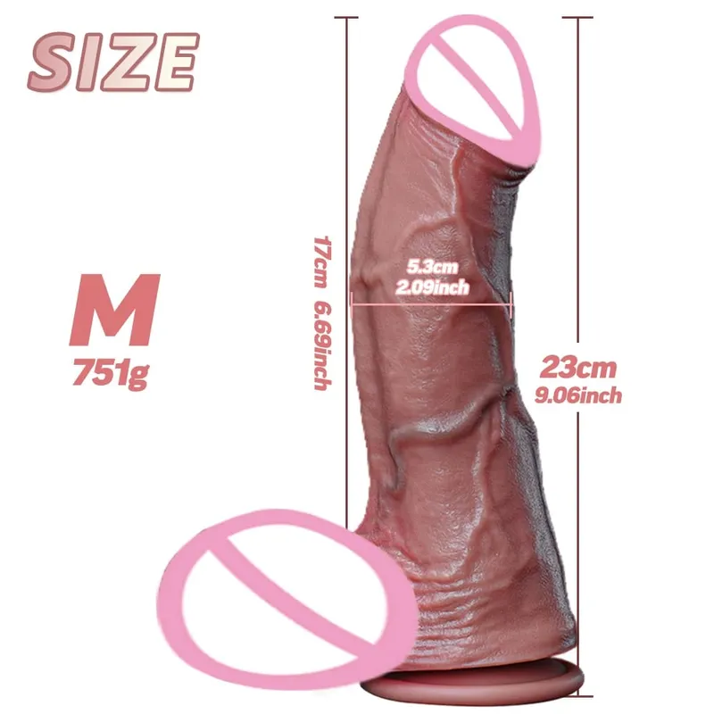 Realistic Soft Big Dildo XXL Porn Huge Thick Fake Penis Double Silicone Cock Woman Man Masturbation Suction Cup Anal Sex Toys