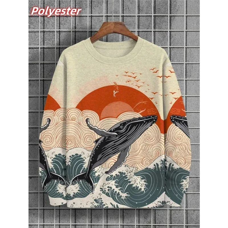 Cat Sushi Mønster Hættetrøje Til Mænd Søde Dyr 3D Printet Pullover Efterår Langærmet Løs Rund Hals Hættetrøjer Sweatshirt Toppe — image 5