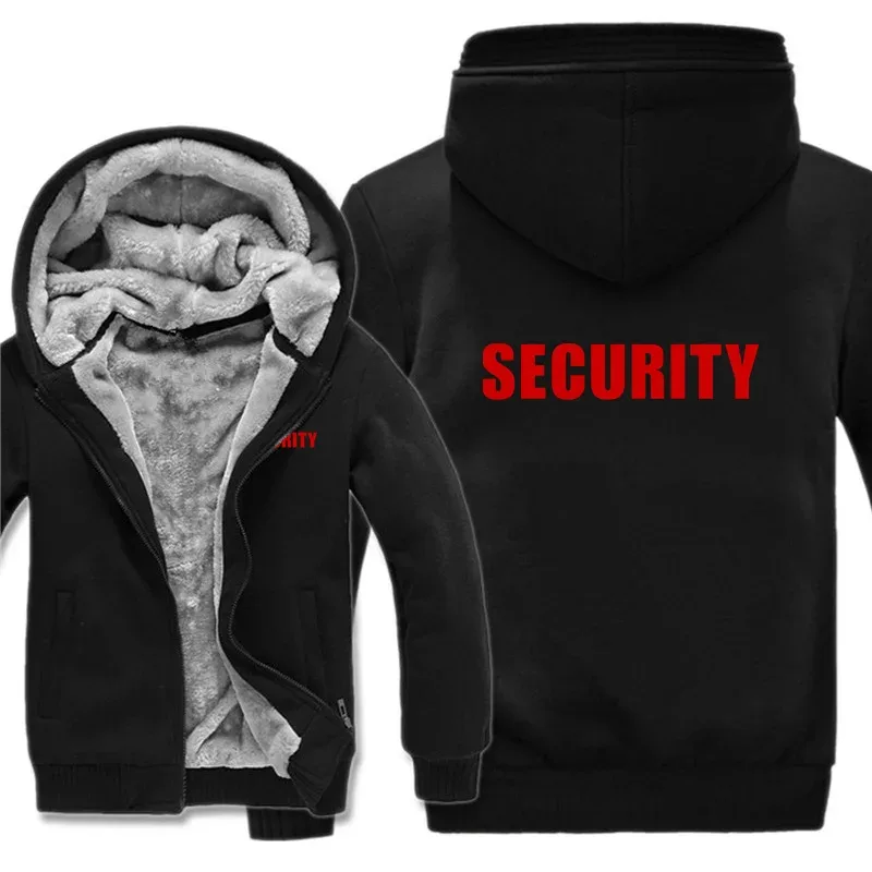 Security Hoodies Men Cool Winter Thicken Wool Liner Security Professional Work Clothes Sweatshirts Pullover Jacket — image 21