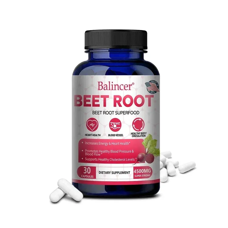 Beetroot Capsules 2500mg Support Daily Blood Circulation Cardiovascular Wellness Physical Endurance & Immune Balance — image 8