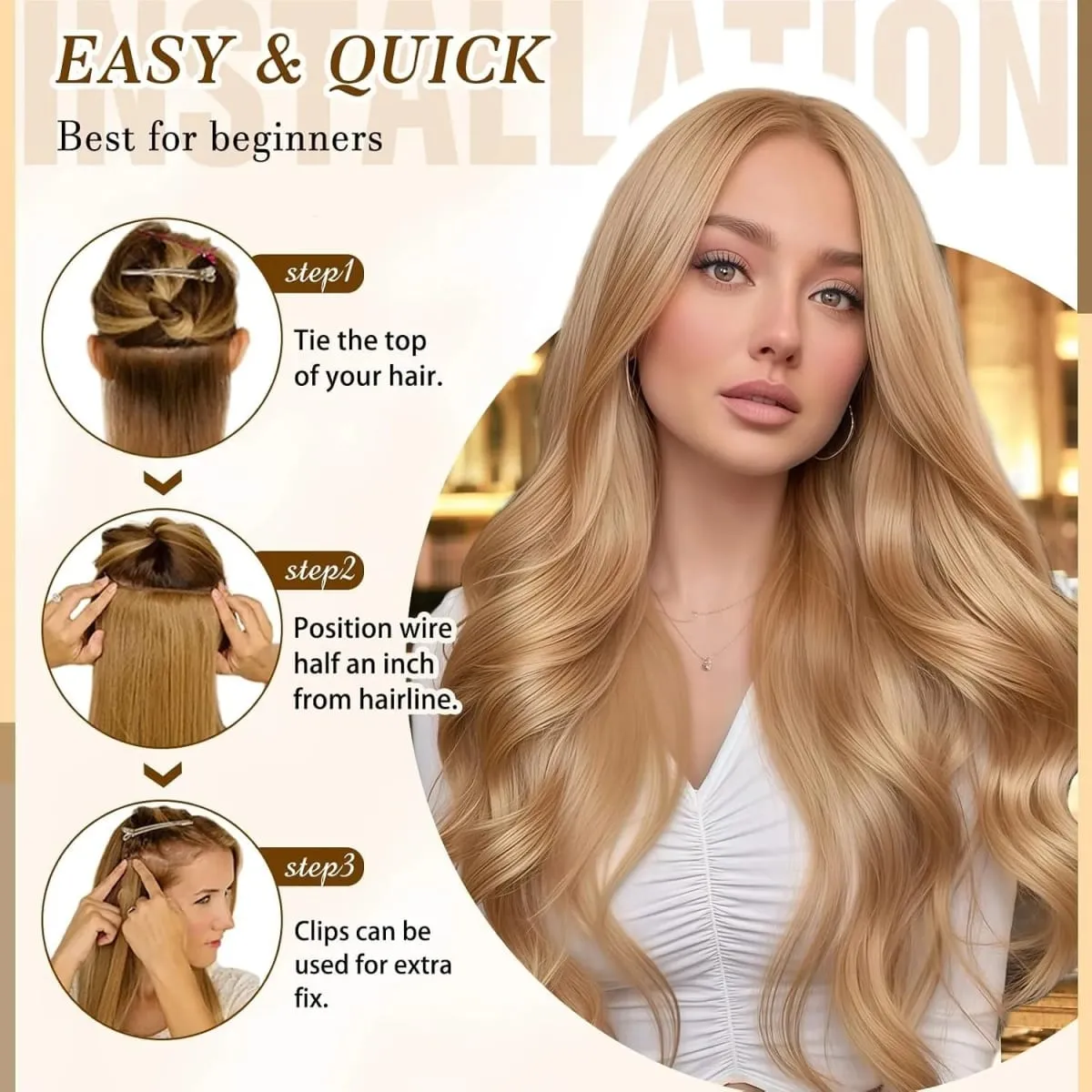 7PCS Seamless Clip in Human Hair Extensions 14-22 Inch Dark Brown to Chestnut Brown Ombre Double Weft Remy Hair for Women Natura