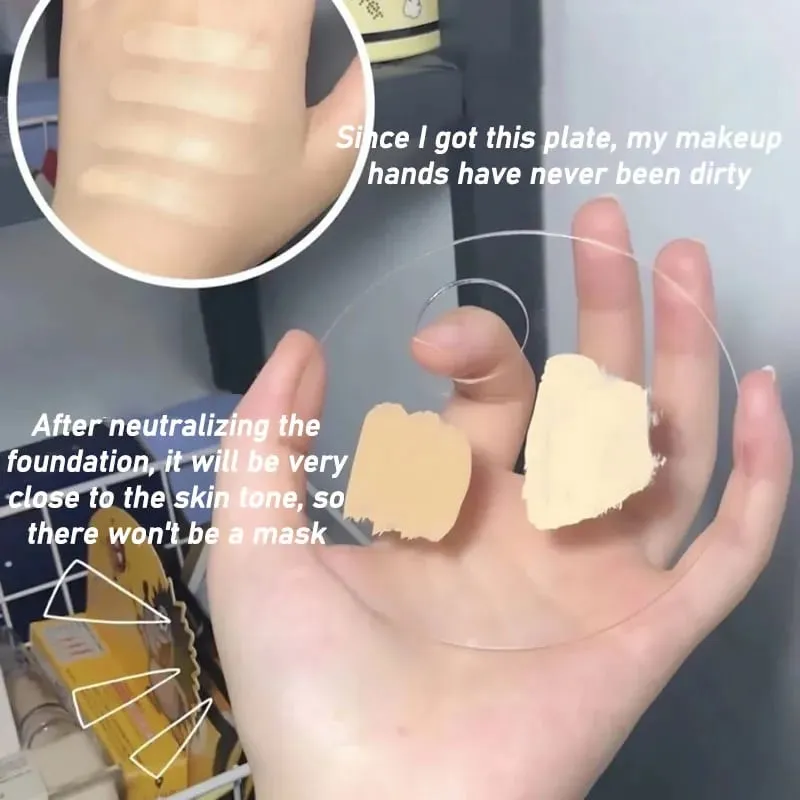 New Foundation Tray Transparent Acrylic Palette Tool Mixing Makeup Palette Makeup Spatula Artist Equipment Makeup Mixer CZYJ04 — image 2
