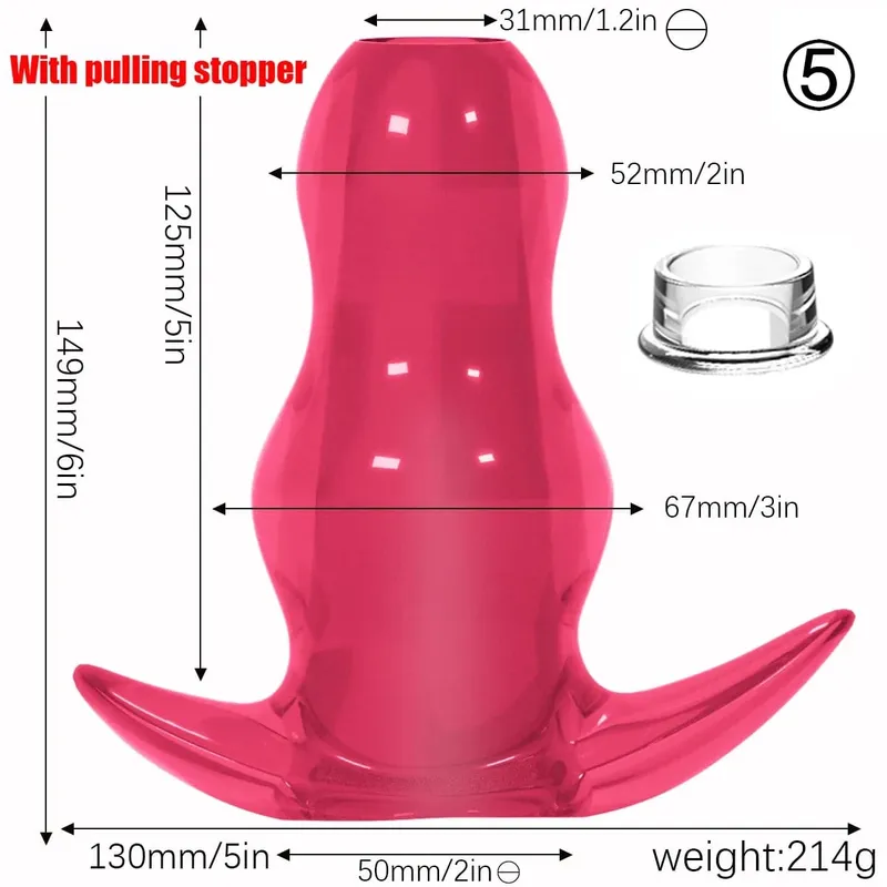 Ensemble de plug anal tunnel creux en TPE violet, bouchons d'étirement anal ouverts gradués, jouet sexuel flexible pour hommes et femmes