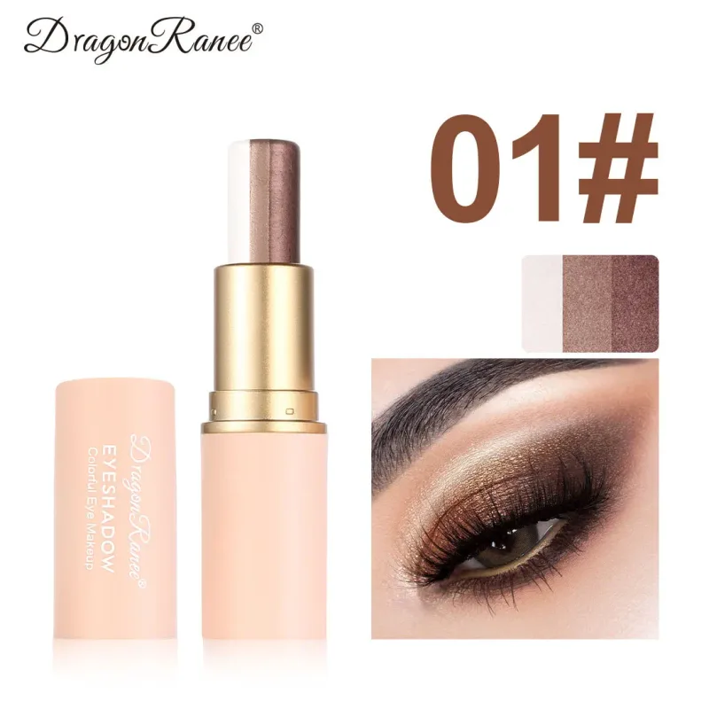 Three-color Eyeshadow Pen Highlighting Stick Waterproof Easy-to-Use Glitter Pearl Eyeshadow Stick Shimmer One-Swipe Eyes Makeup — image 9