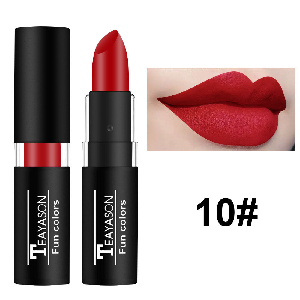 12 Color Lipstick Waterproof Long Lasting Cosmetic Black Blue Purple Green Matte Make Up Lip Gloss Makeup Red Lipstick — image 4