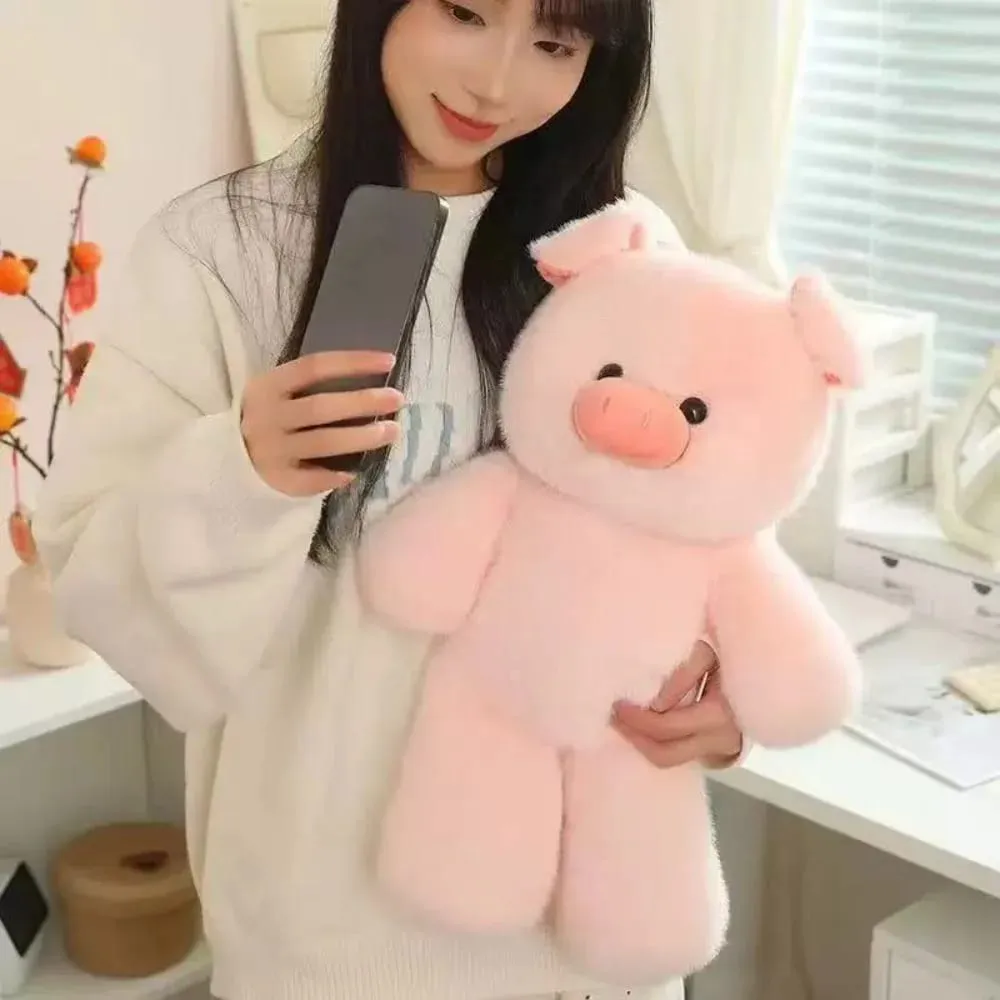 New 17.7'' Giant Walking Pig Hugging Pillow Pig Stuffed Animal Plush Pillow for Girlfriend Adults