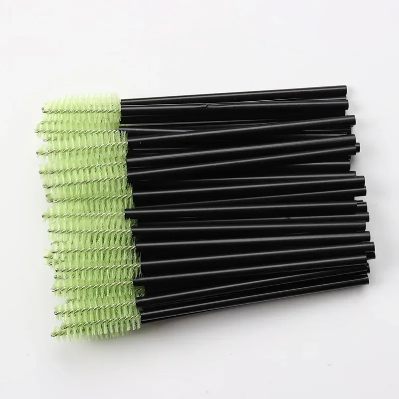 100pc Disposable Eyelash Brush Hollow Eyebrow Comb Lash Extension Makeup Brushes Mascara Stick Applicator Microbrush Beauty Tool — image 9